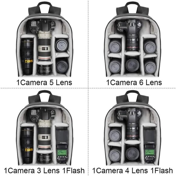 CADeN Camera Backpack Bag Professional for DSLR/SLR Mirrorless Camera Waterproof - Picture 4 of 6
